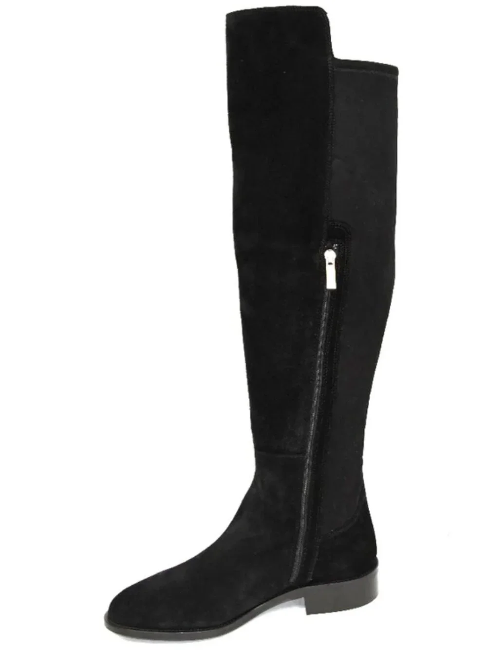 New! Aquatalia Black Natessa Weatherproof Over the Knee Suede 7 DD503A OTK